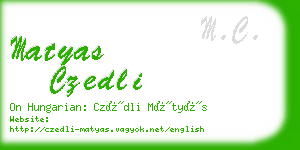 matyas czedli business card